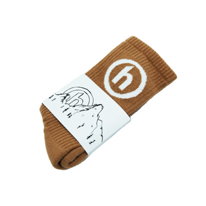 HIDDEN NY Crew Socks Tan / Brown / Coffee