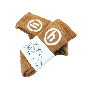 HIDDEN NY Crew Socks Tan / Brown / Coffee