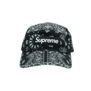 Supreme Bandana Camp Cap (21SS) black